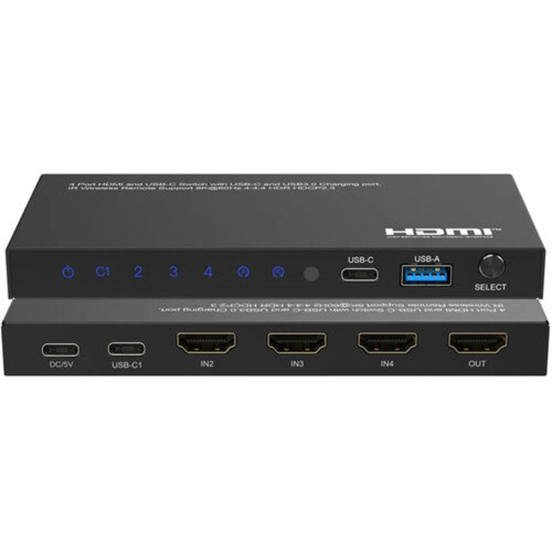 DVDO SWITCHER-41-USBC-HDMI 8K Switcher with 1 USB-C and 3 HDMI Inputs – 4×1