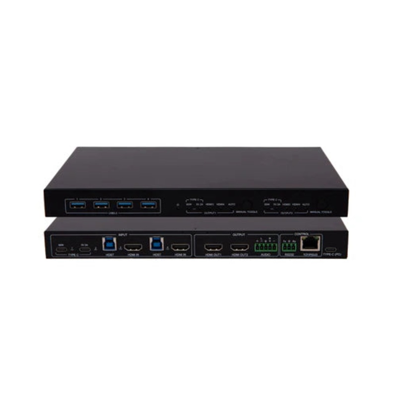 DVDO USBC-HDMI-PS-42 Presentation Switcher with USB-C and HDMI Inputs – 4×4