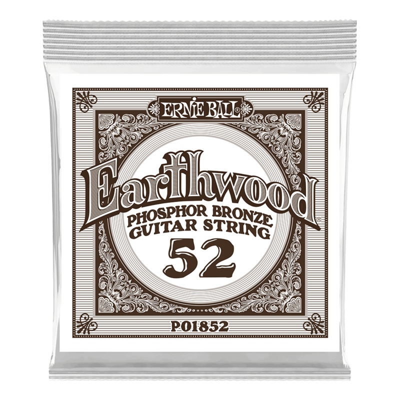 Ernie Ball 1852EB 6-Pack Earthwood Phosphor Bronze Acoustic Guitar Strings – 0.052