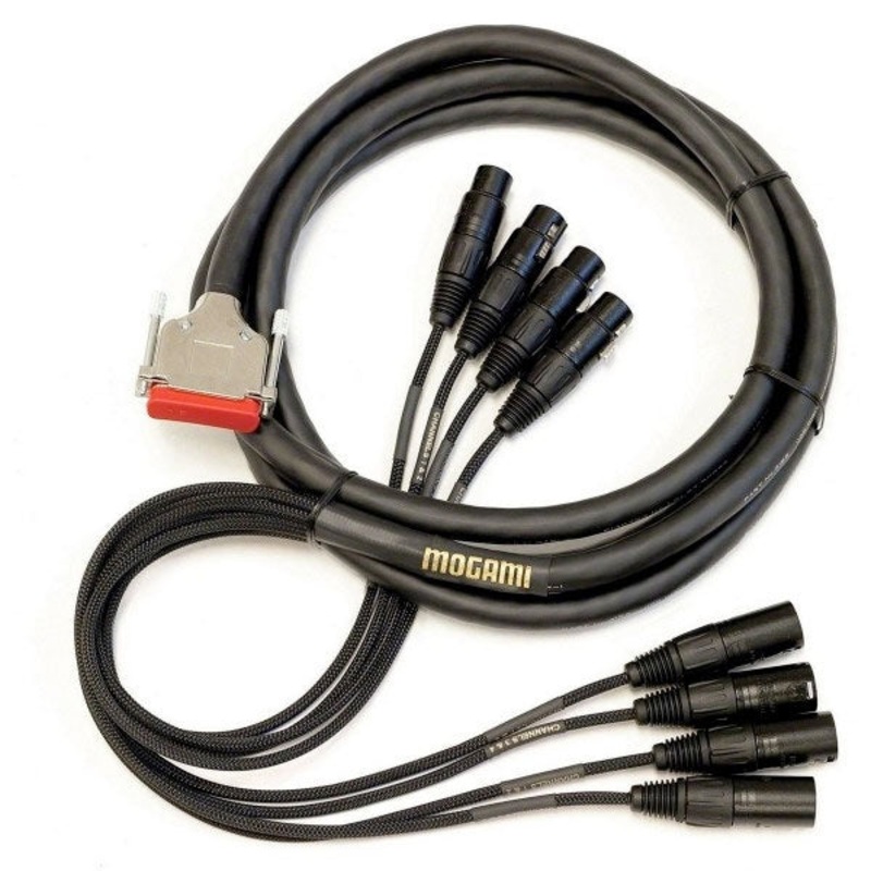 Mogami Gold AES/EBU DB25 to 4 XLR Male & 4 XLR Female Digital Audio Cable for Apogee, Sony, Yamaha & Mackie (5′)