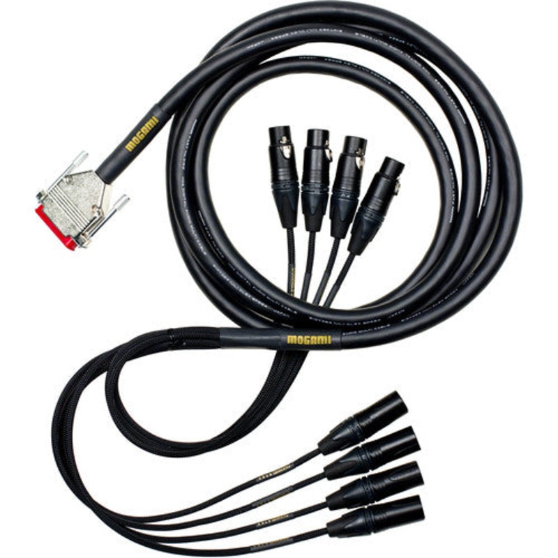 Mogami Gold AES TD DB-25 – XLR 05′ (4 XLR Male & 4 XLR Female Digital Breakout Cable)