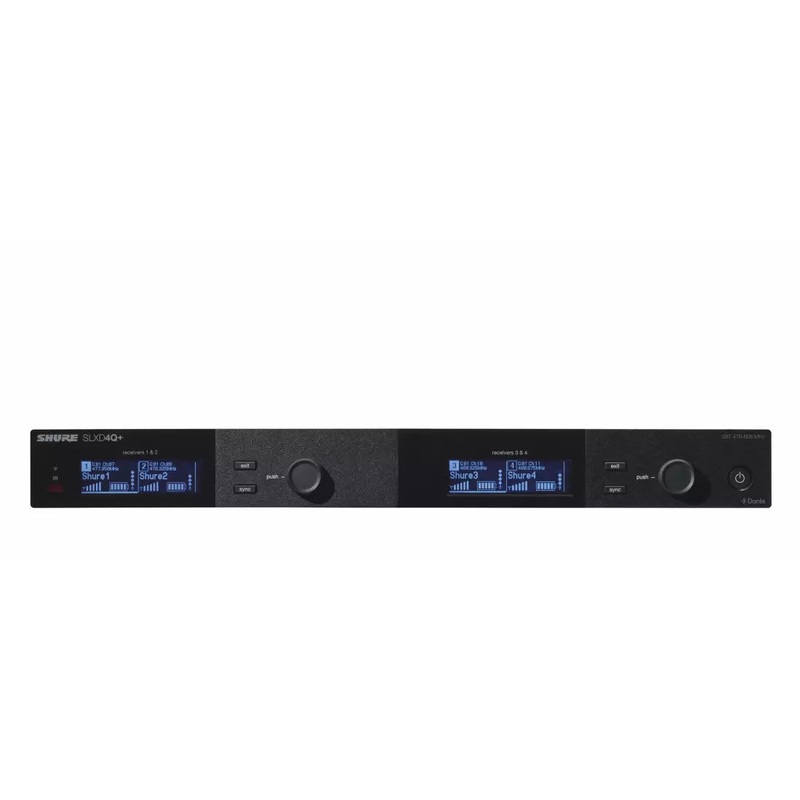 Shure SLXD4QDAN+ Quad-Channel Digital Wireless Receiver with Dante – G57