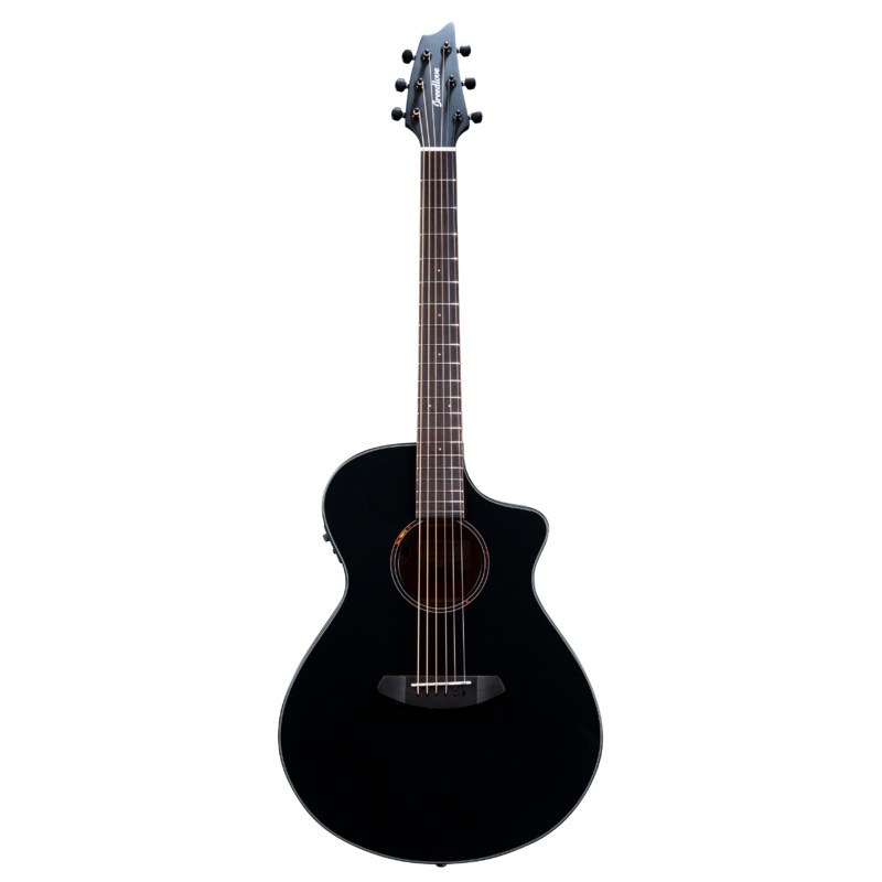 Breedlove DSCN28CEEUAM Discovery S CE European Spruce Concert Acoustic-Electric Guitar (Black)