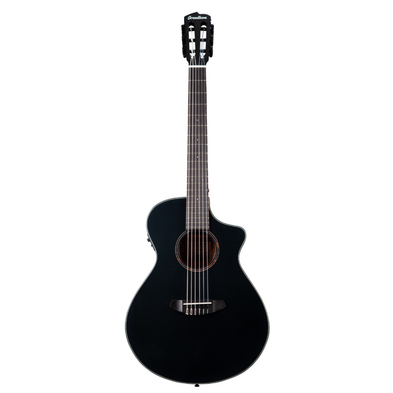 Breedlove DSCN28NCERCAM Discovery Red Cedar-Mahogany Nylon-String Concert Acoustic-Electric Guitar (Satin Black)