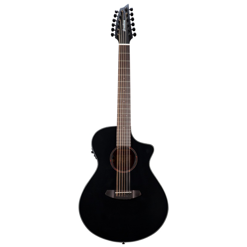 Breedlove DSCN28XCEEUAM Discovery S CE European Spruce 12-String Concert Acoustic-Electric Guitar (Black)