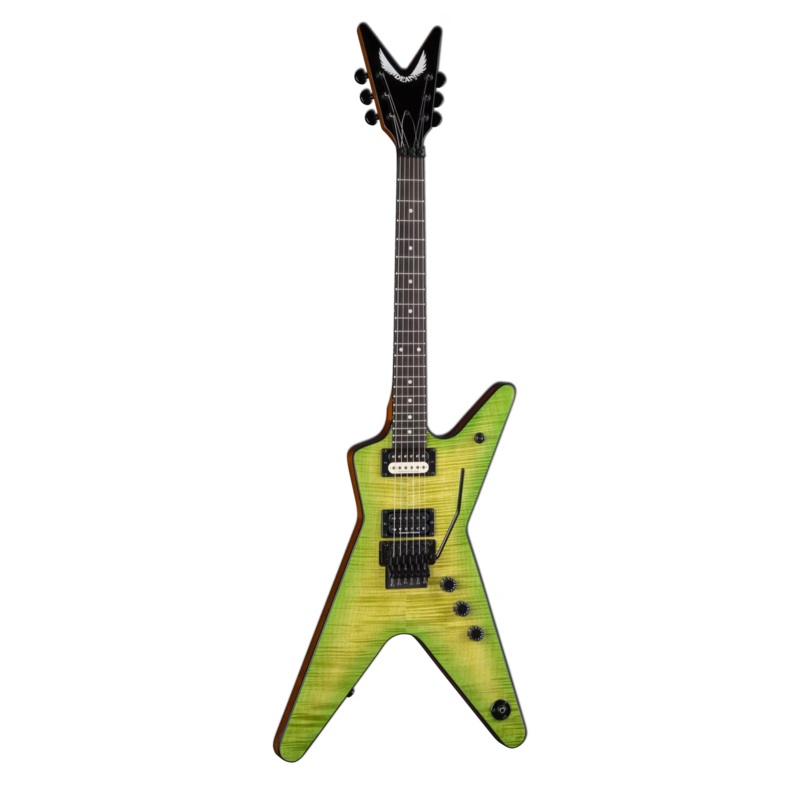 Dean Guitars ML 79 F FM SD SLM Floyd Flame Top Electric Guitar (Duncans Slime)