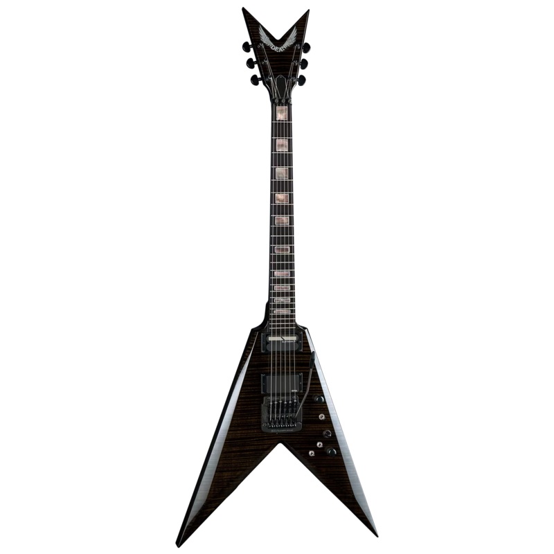 Dean Guitars USA KK VII FM TBK USA Kerry King V II Flame Top Electric Guitar (Trans Black)