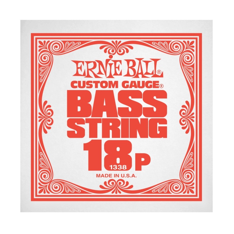 Ernie Ball 1338EB Stainless Steel Electric Bass Guitar String Single – .018P