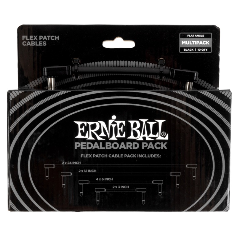 Ernie Ball 6462EB Flex Patch Cable Multi-Pack (Black)