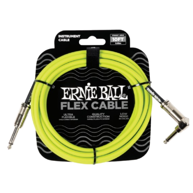 Ernie Ball 6465EB Flex Instrument Cable (Green) – 10ft