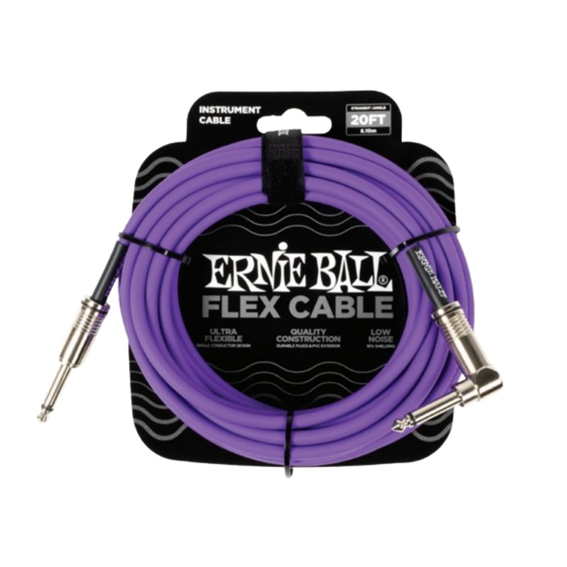 Ernie Ball 6466EB Flex Instrument Cable (Purple) – 20ft