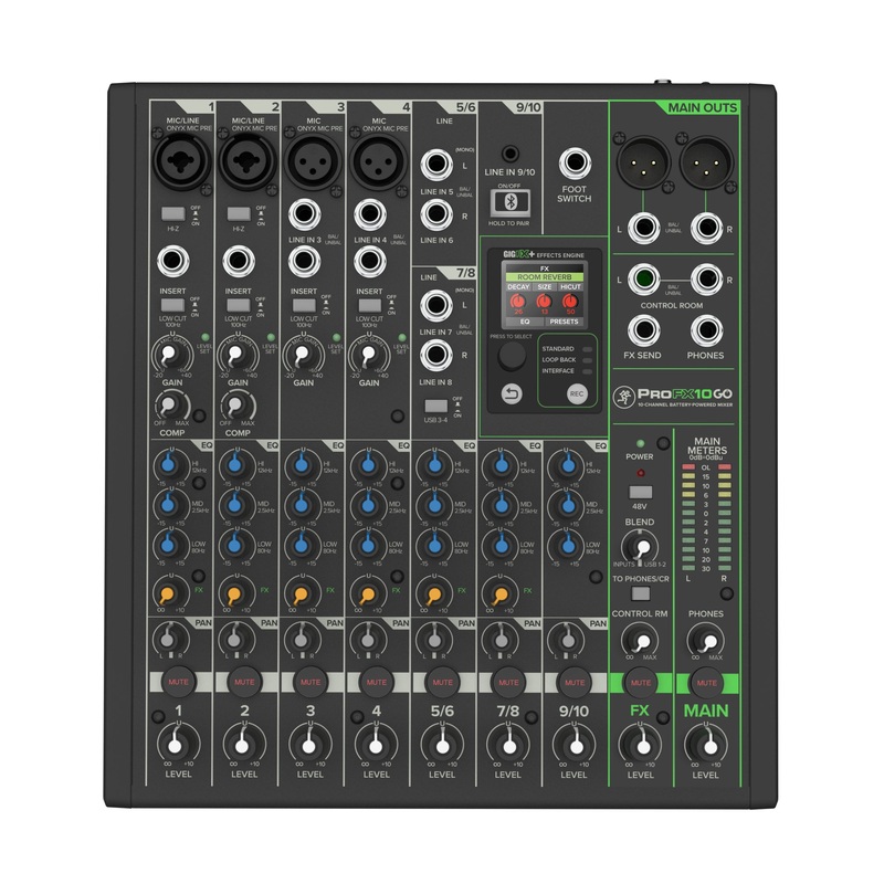 Mackie PROFX10GO Battery Powered 10 Channel Mixer