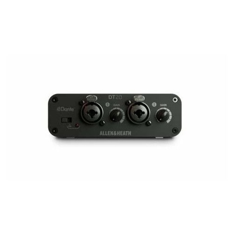 Allen & Heath DT-20-X 2-In Dante Input Expander with dLive 96Khz Mic/Line Inputs/PoE or DC – 48Khz/96Khz – Power Supply