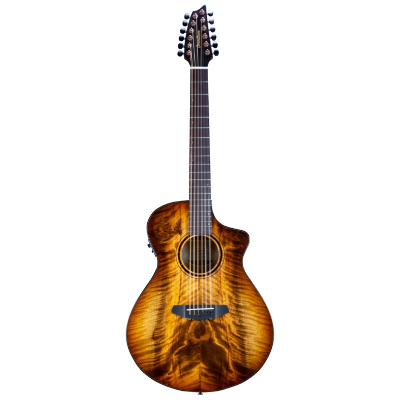 Breedlove PSCN49XCEMYMY Pursuit Exotic S CE Myrtlewood 12-String Concert Acoustic-Electric Guitar (Amber Burst)