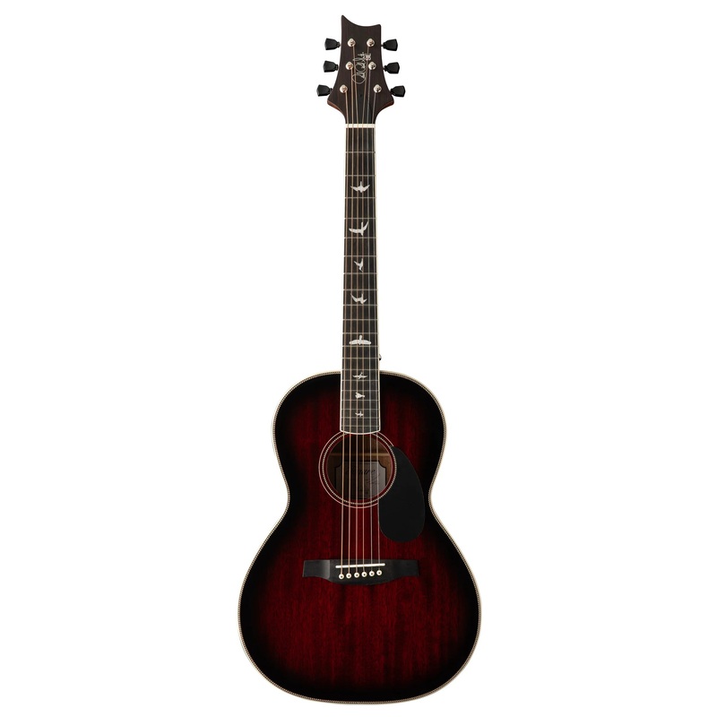 PRS SE P20 PARLOR Acoustic Guitar (Fire Red Burst)