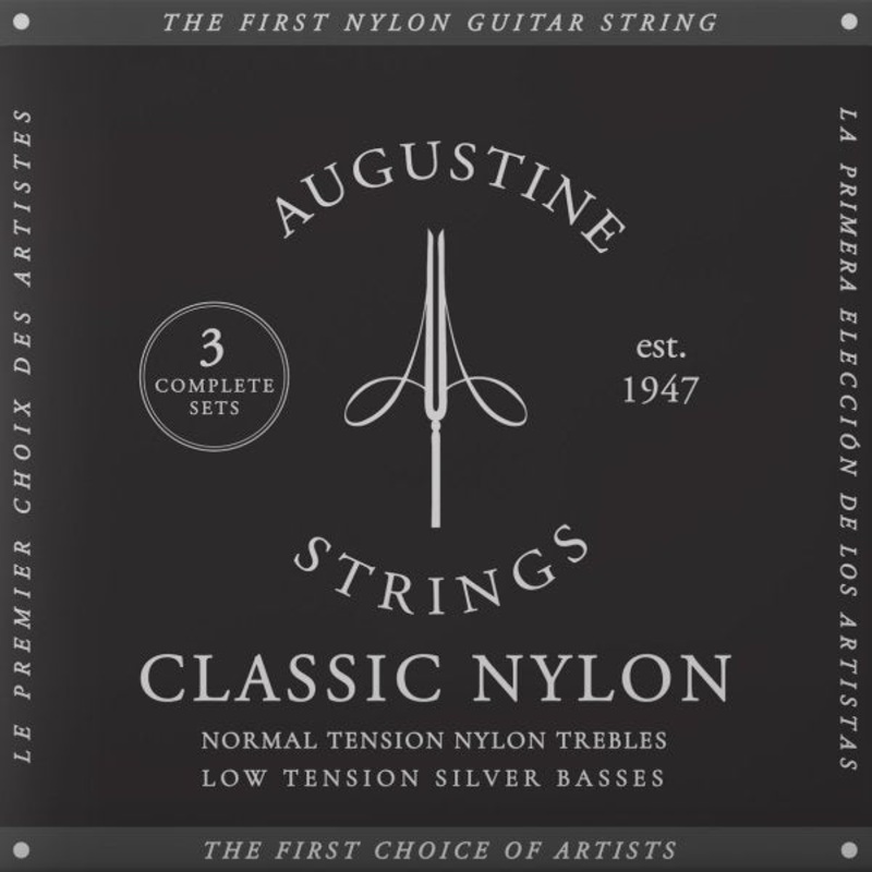 Augustine 3XABK-S Low Tension Classic/Black Strings – 3 Pack