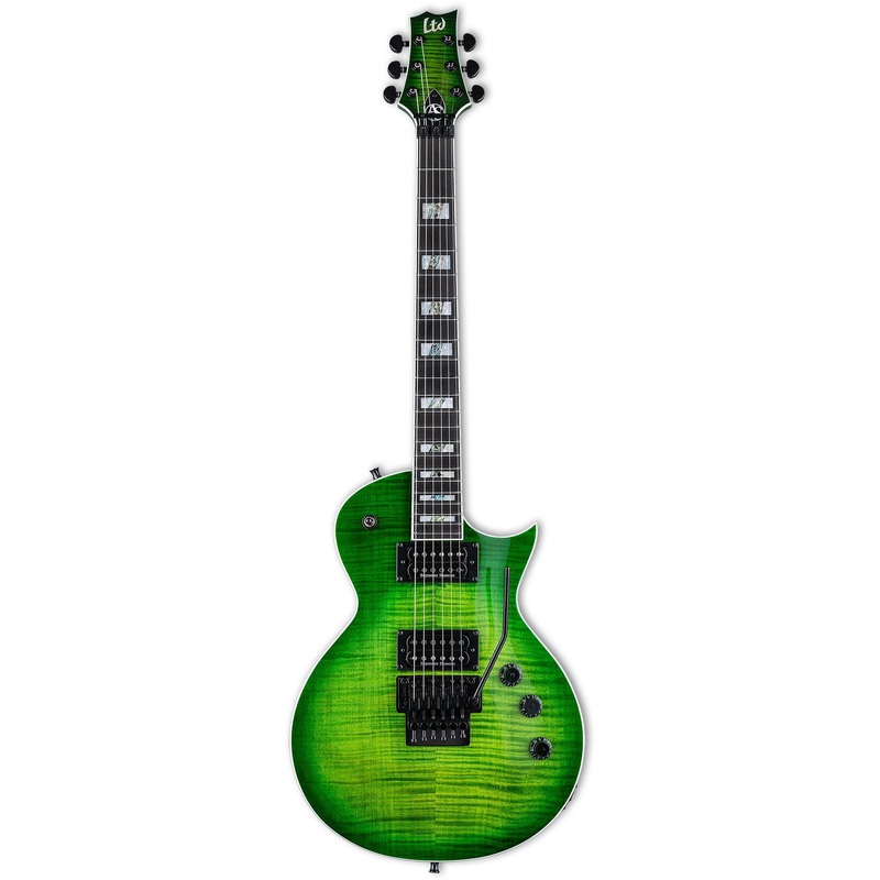 ESP LAS1FRFMLMB AS-1 Signature Electric Guitar (Lime Burst/Lime Green)