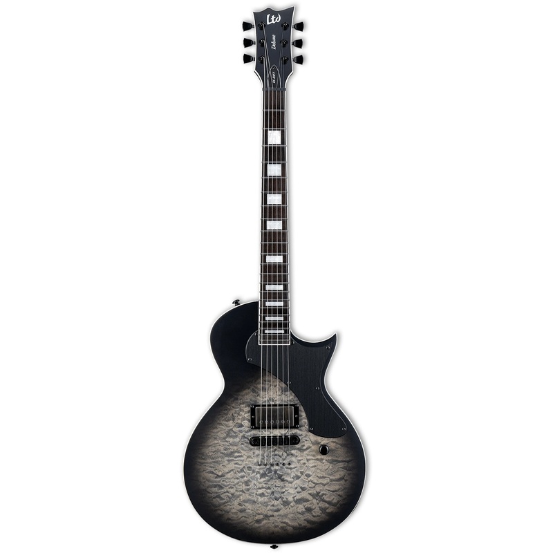 ESP LEC01FTQMCHBS LTD Deluxe Electric Guitar (Charcoal Burst Satin)