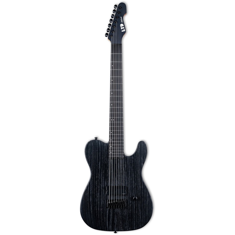 ESP LTE1007BBLKBLAST 7 String Baritone Electric Guitar (Black Blast)