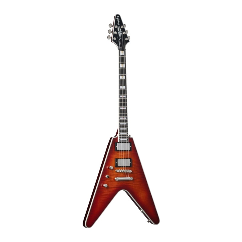 Epiphone EIFVYABTBNLH Flying V Prophecy Left Handed Electric Guitar (Aged Bengal Tiger Burst)