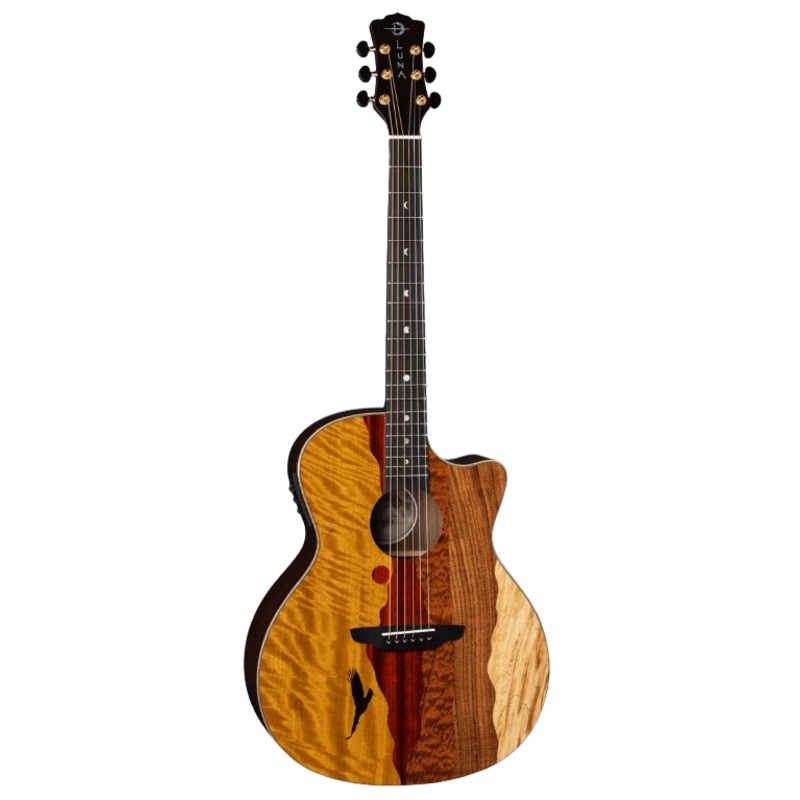 Luna VISTA EAGLE Tropical Wood Acoustic/Electric Guitar (Gloss Natural)