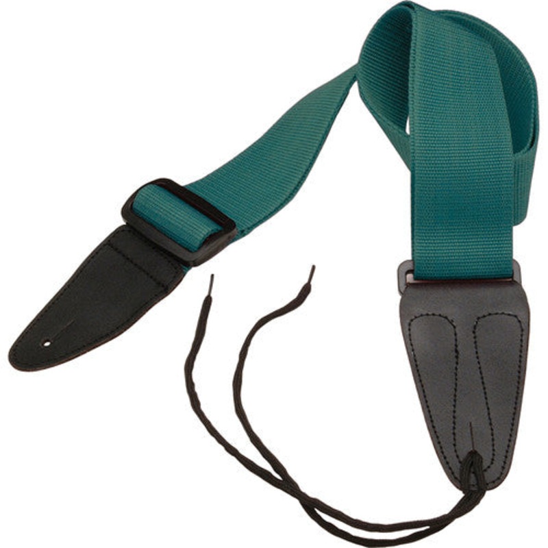 On-Stage GSA10GE Guitar Strap with Leather Ends – Green