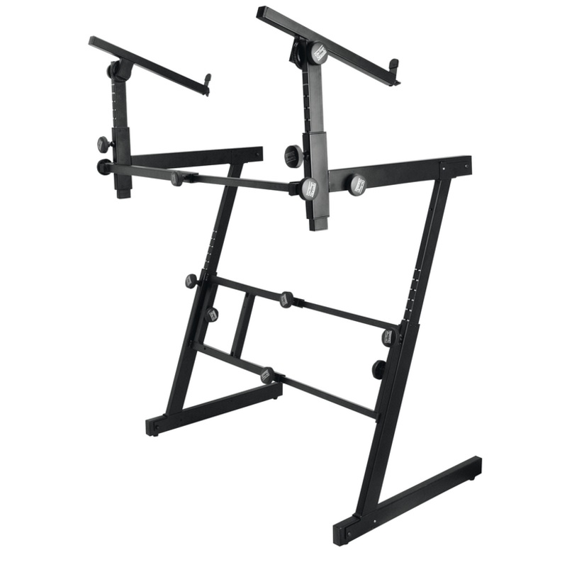 On-Stage KS7365EJ Heavy Duty Folding-Z Two-Tier Keyboard Stand