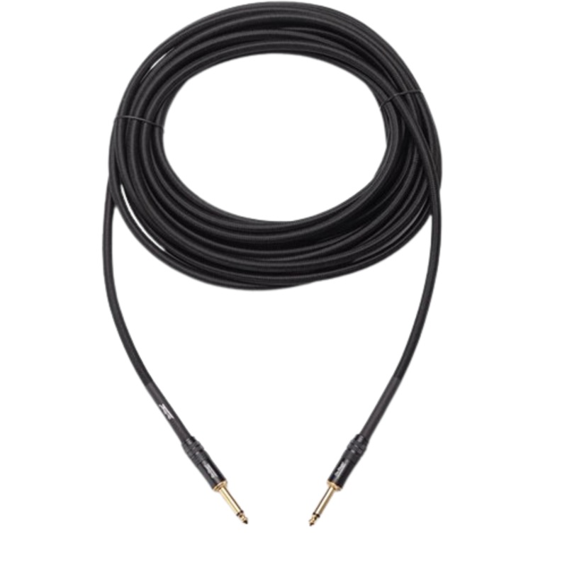 On-Stage OSPRO-ICS-15 Braided Straight 1/4″ Male to Straight 1/4″ Male Instrument Cable – 15′