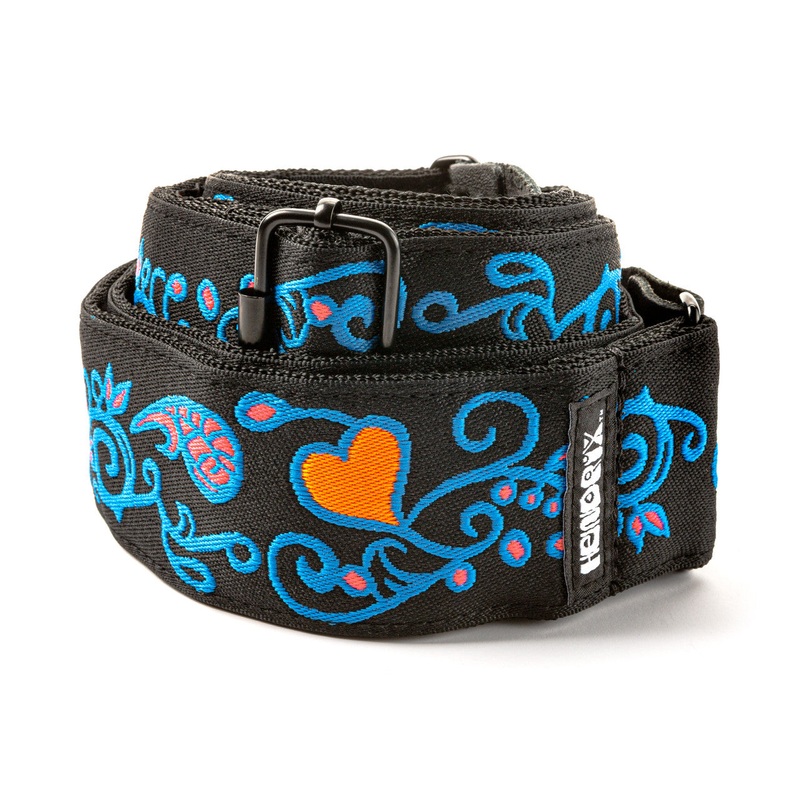 Dunlop JH24 Jimi Hendrix Guitar Strap (Blacklight Monterey Blue Strap)