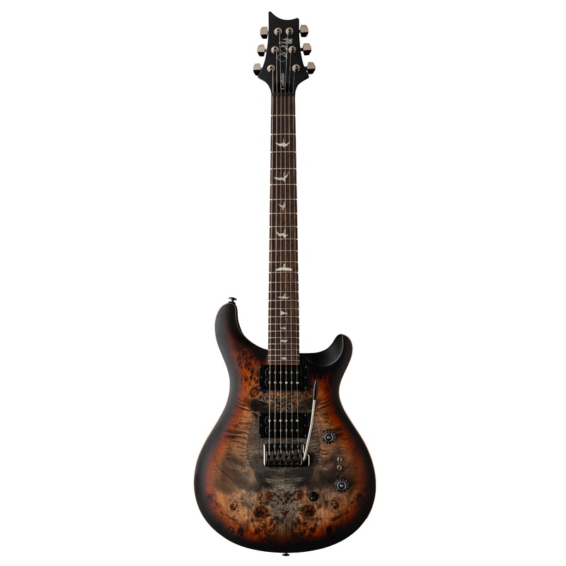 PRS SE CUSTOM 24-08 Poplar Burl Limited Edition Electric Guitar (Charcoal Cherry Midnight Burst)