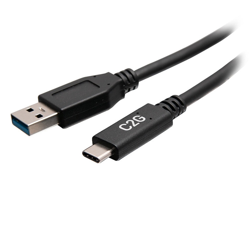 C2G 28876 USB-C Male to USB-A Male Cable – 1.5′