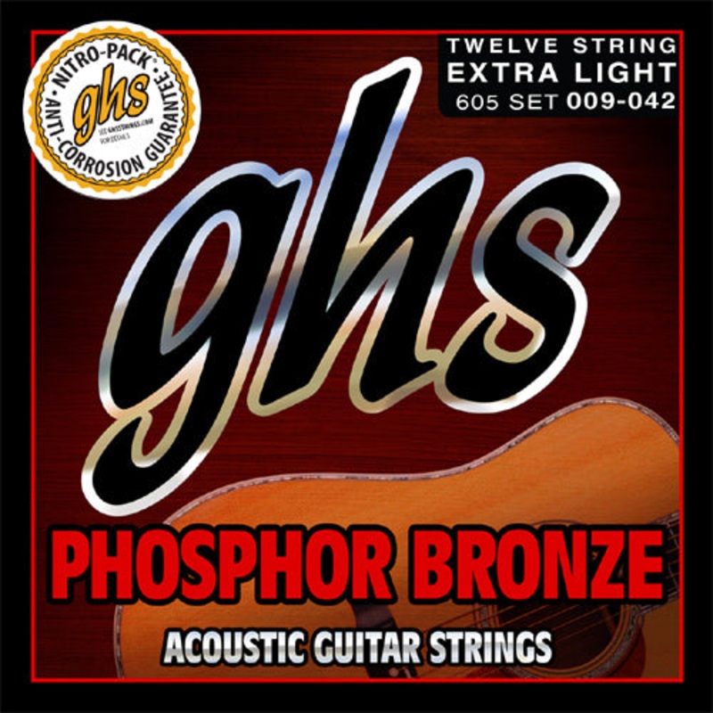 Ghs 605 Phosphor Bronze Acoustic Guitar Strings (Extra Light) – .009 – .042