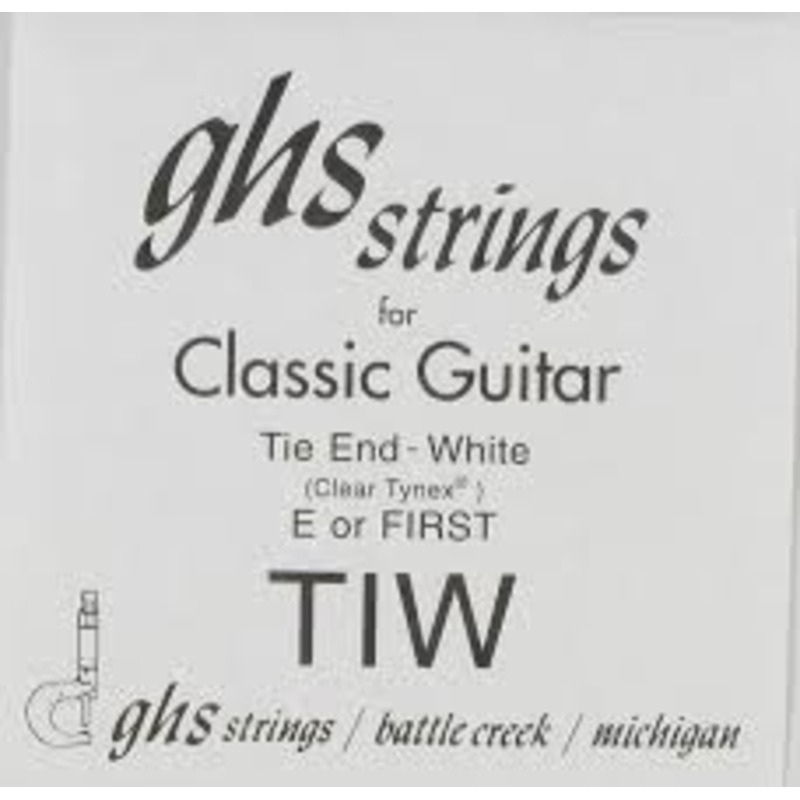 Ghs #T1W Tie End Classics Nylon Classical Guitar String (Clear) – .028