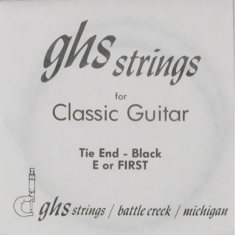 Ghs #T2BK Tie End Classics Classical Guitar String (Black) – .032