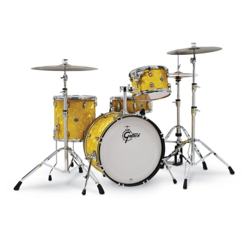 Gretsch Drums CC2-J404-YSF Catalina Club 4-Piece Shell Pack (Yellow Satin Flame)