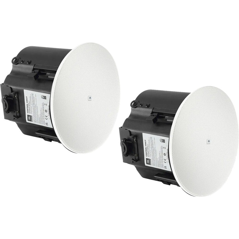 JBL CONTROL 426C/T-LS Passive 2-Way Coaxial Ceiling-Mounted Life-Safety Loudspeaker (Pair) – 6.5″