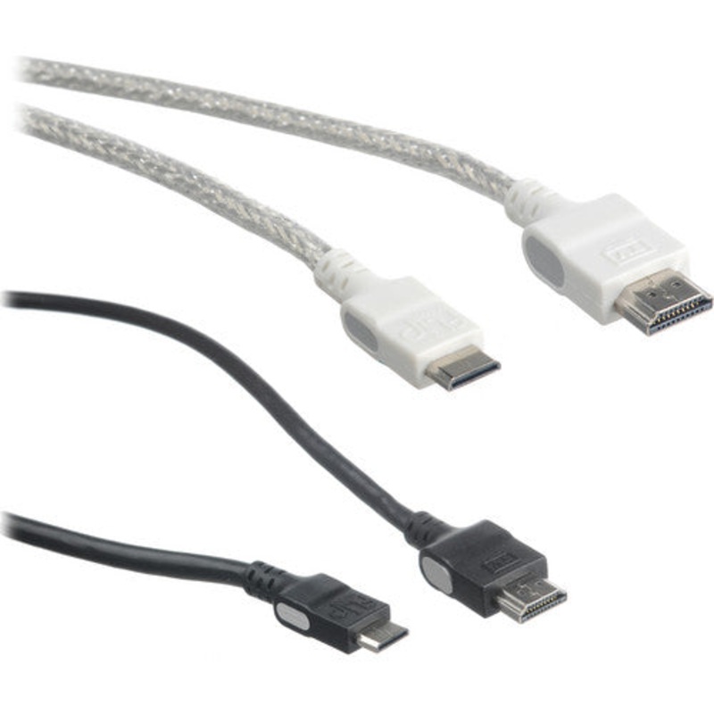 Flip Video HDMI to Mini HDMI Cables – Black 2.0′ And White 6.5′