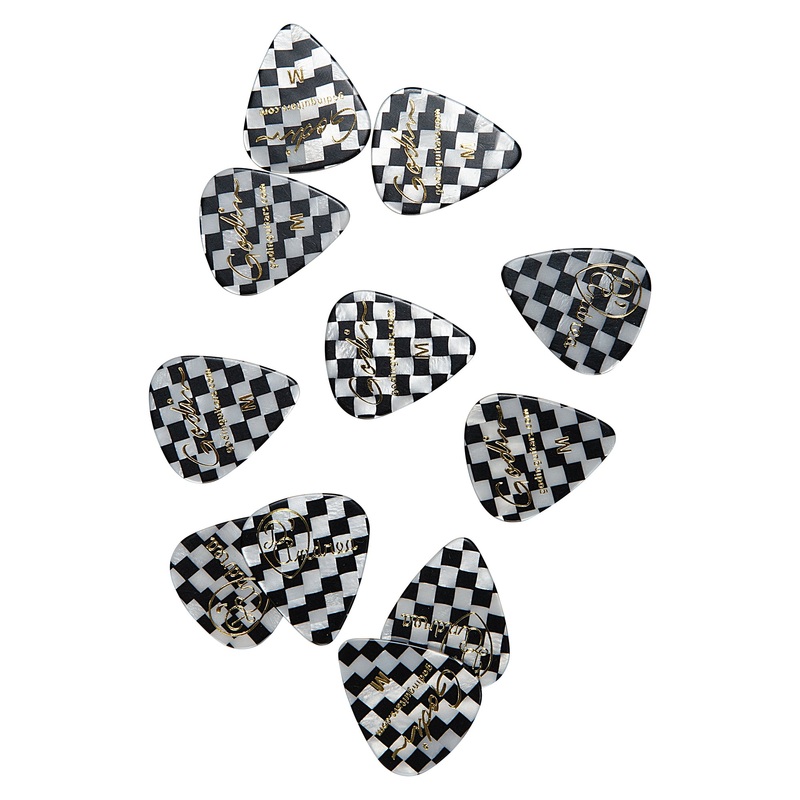 Godin Guitars 049493 Pack of 12 Guitar Picks Medium (Checkerboard) – .71mm