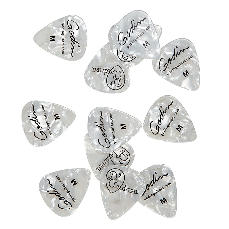 Godin Guitars 049509 Pack of 12 Guitar Picks Medium (White) – .71mm