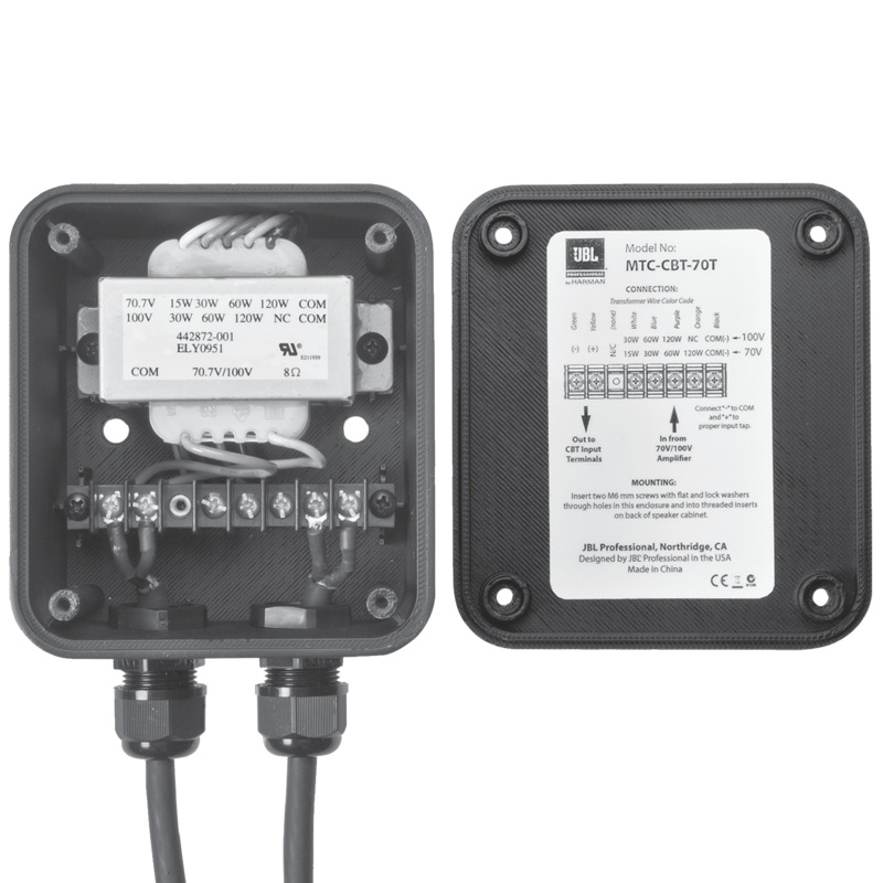 JBL MTC-CBT-70T Bolt-On Transformer Module For CBT 70 Models (Black)