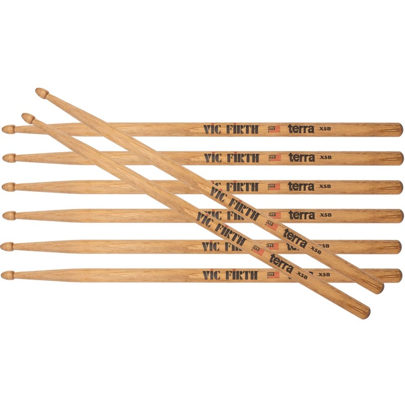 Vic Firth PX5BT4PK American Classic Terra Series Drumstick With Wood Tips (4 Pack) – 5B