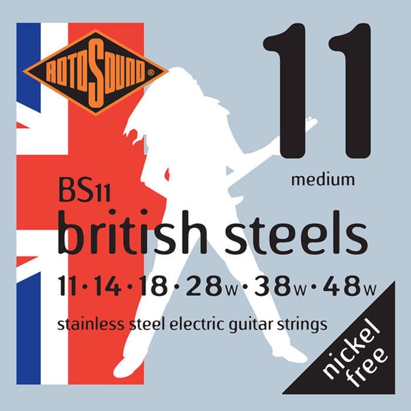 Rotosound BS11 British Steel Electric Guitar Strings – 11-48