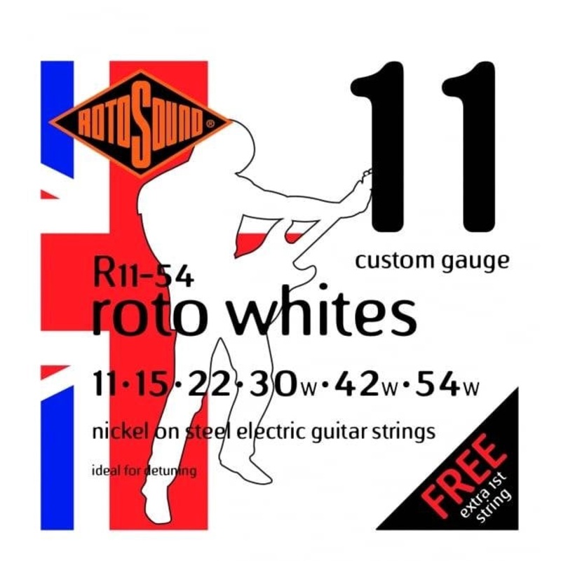 Rotosound R11-54 Whites Nickel Electric Guitar Strings – 11-54