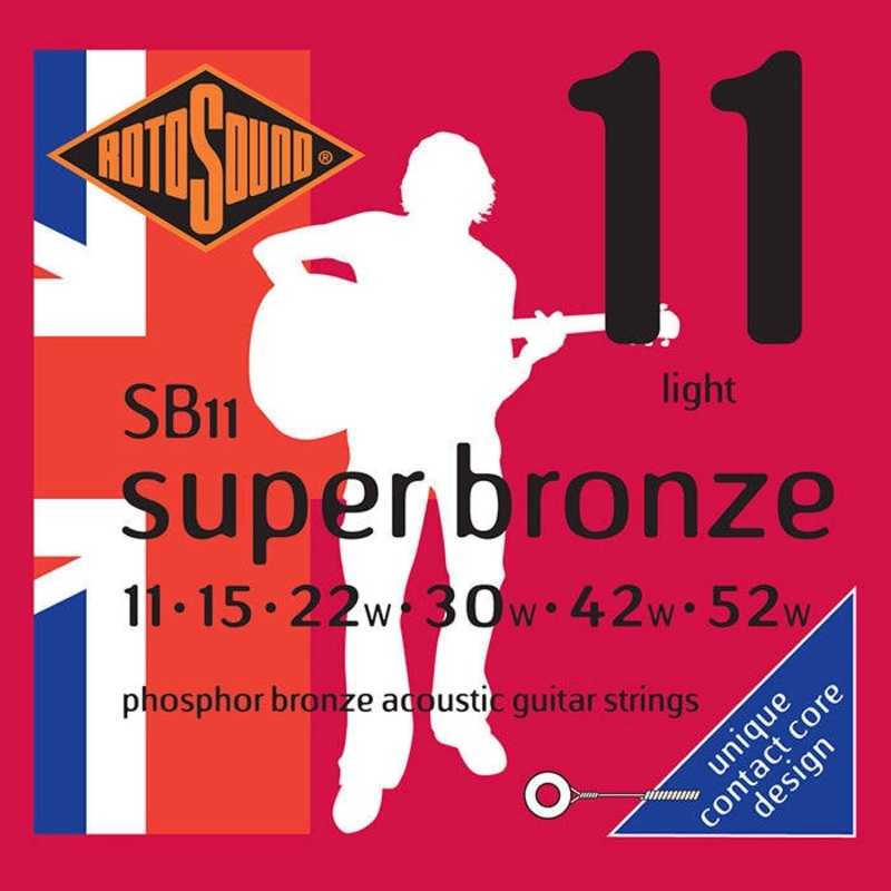 Rotosound SB11 Super Bronze Acoustic Guitar Strings – 11-52