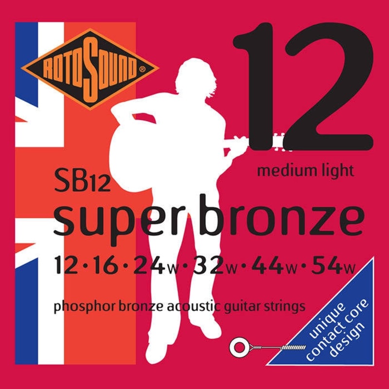Rotosound SB12 Super Bronze Acoustic Guitar Strings – 12-54