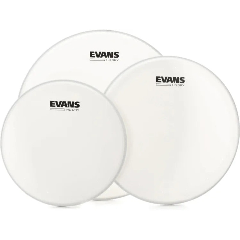 Evans ETP-HDD-F  HD Dry Coated 3 Piece Tom Pack – 10″, 12″, 14″
