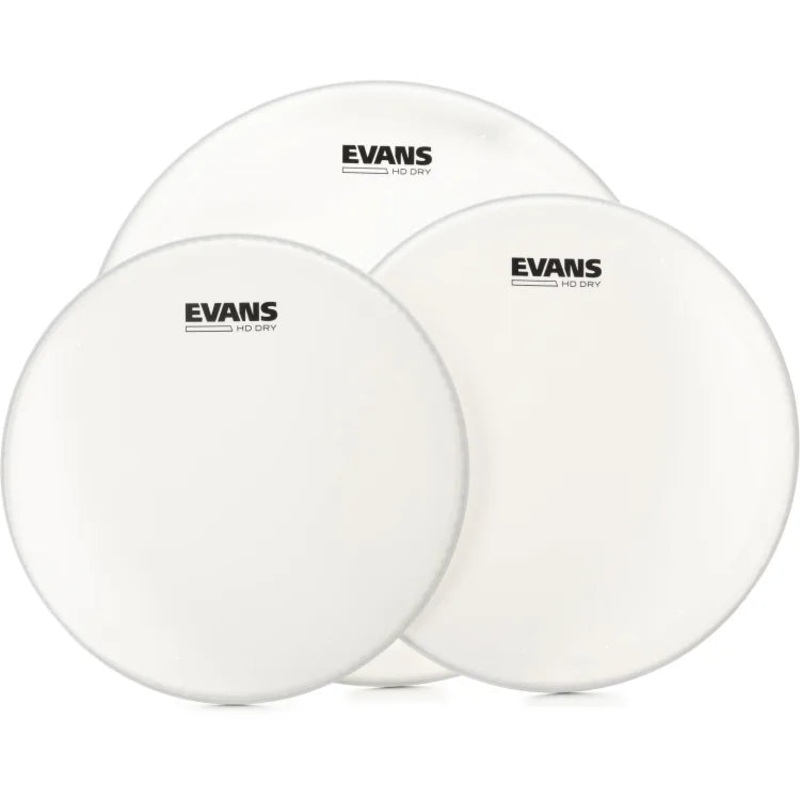Evans ETP-HDD-S HD Dry Coated 3 Piece Tom Pack – 12″, 13″, 16″