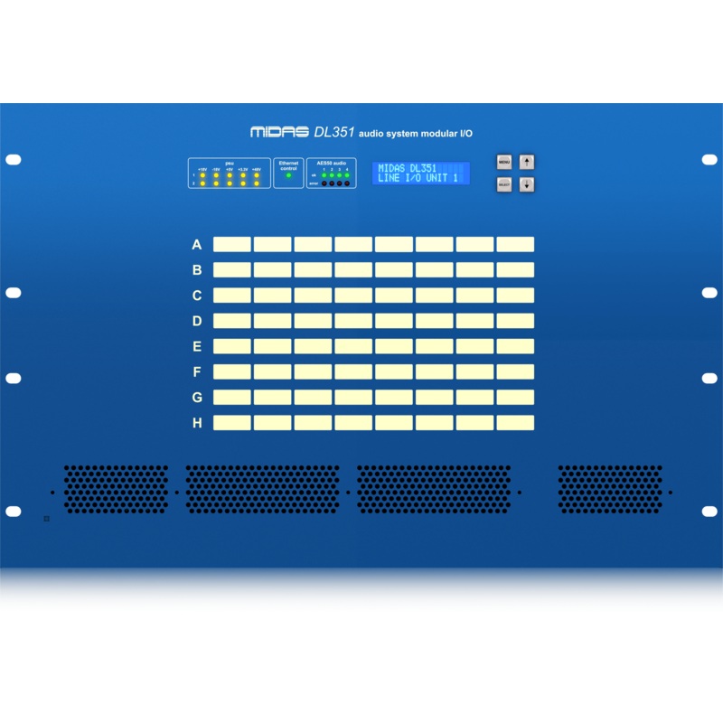 Midas DL351 Modular Stage Box with 8 Card Slots and up to 64 Inputs and 64 Outputs (DEMO)