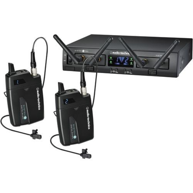 Audio-Technica ATW-1311L System 10 Dual-Channel Digital Wireless Omni Lavalier Microphone System (2.4 GHz) (DEMO)