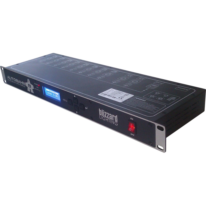 Blizzard Lighting AUTOBAHN8 8 Port to DMX Artnet Rack Mount Unit – 19″